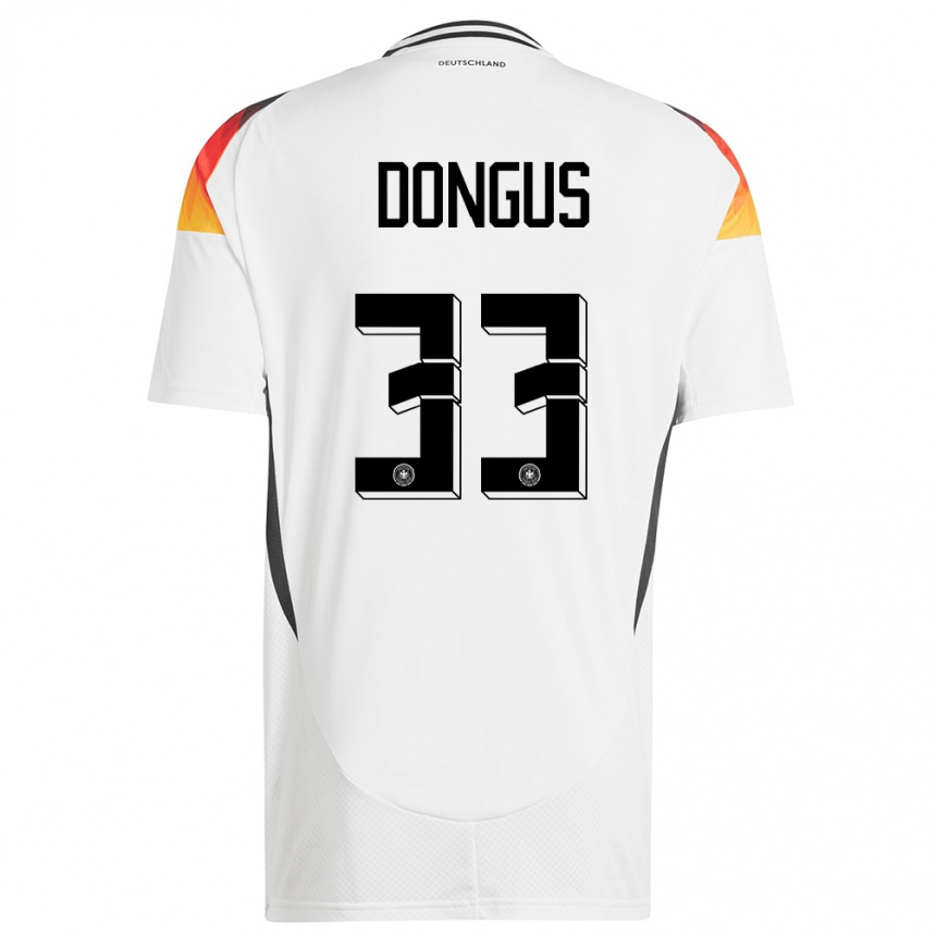 Niño Fútbol Camiseta Alemania Fabienne Dongus #33 Blanco 1ª Equipación 24-26 México