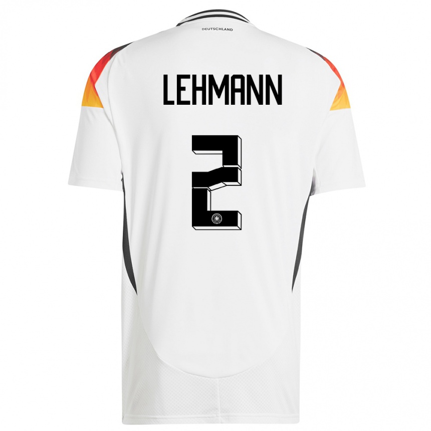 Niño Fútbol Camiseta Alemania Paul Lehmann #2 Blanco 1ª Equipación 24-26 México