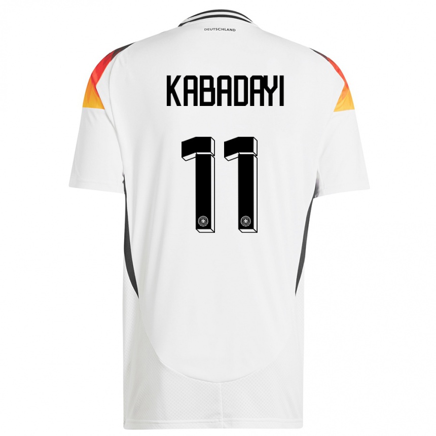 Niño Fútbol Camiseta Alemania Yusuf Kabadayi #11 Blanco 1ª Equipación 24-26 México