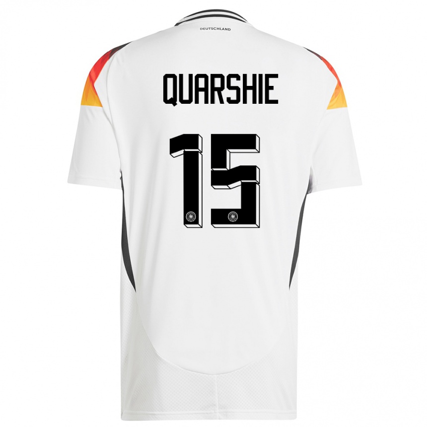 Niño Fútbol Camiseta Alemania Joshua Quarshie #15 Blanco 1ª Equipación 24-26 México