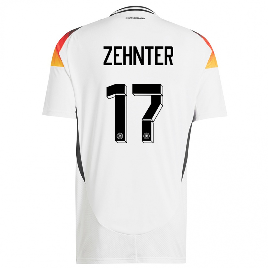 Niño Fútbol Camiseta Alemania Aaron Zehnter #17 Blanco 1ª Equipación 24-26 México