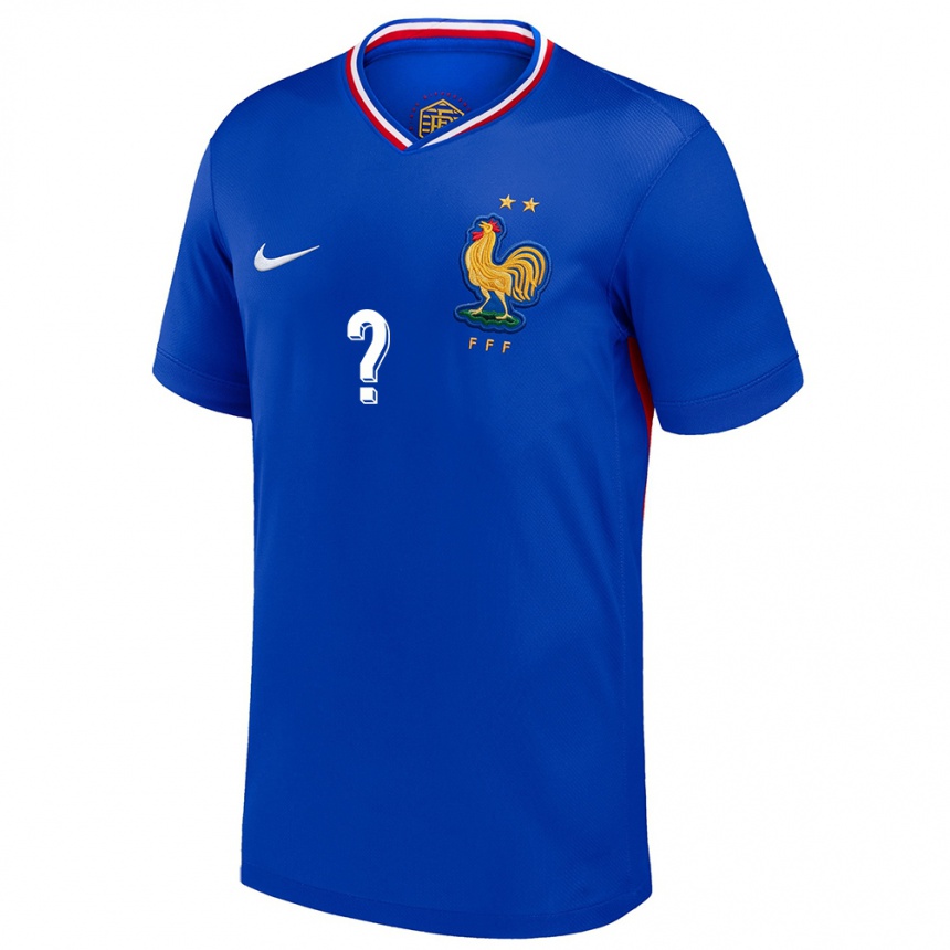 Niño Fútbol Camiseta Francia Su Nombre #0 Azul 1ª Equipación 24-26 México