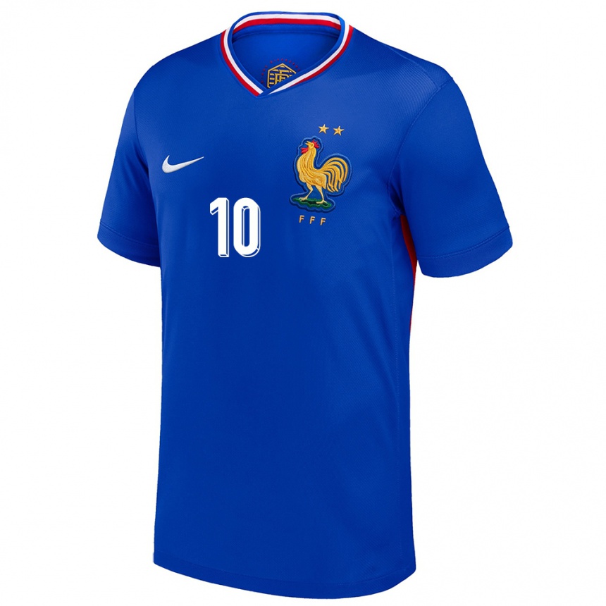 Niño Fútbol Camiseta Francia Laurina Fazer #10 Azul 1ª Equipación 24-26 México