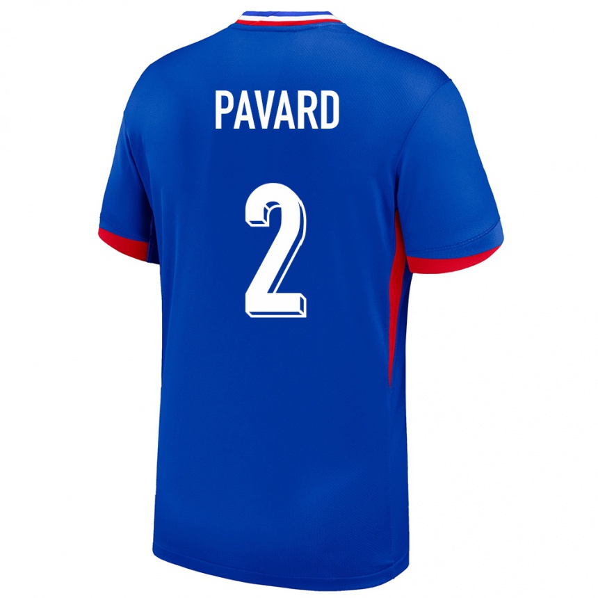 Niño Fútbol Camiseta Francia Benjamin Pavard #2 Azul 1ª Equipación 24-26 México
