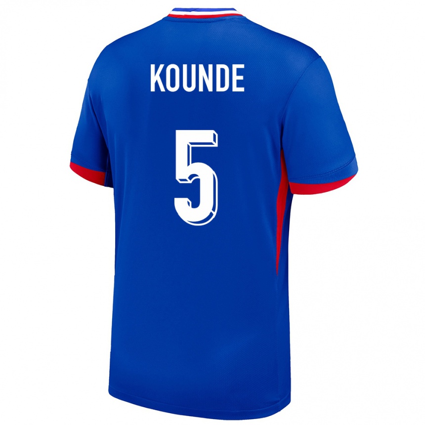 Niño Fútbol Camiseta Francia Jules Kounde #5 Azul 1ª Equipación 24-26 México