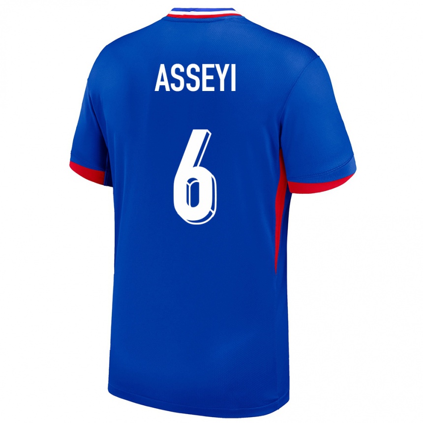 Niño Fútbol Camiseta Francia Viviane Asseyi #6 Azul 1ª Equipación 24-26 México