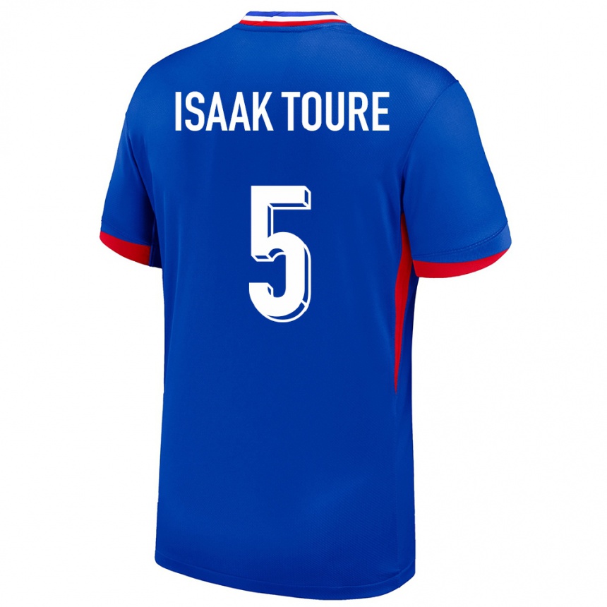 Niño Fútbol Camiseta Francia Souleymane Isaak Toure #5 Azul 1ª Equipación 24-26 México