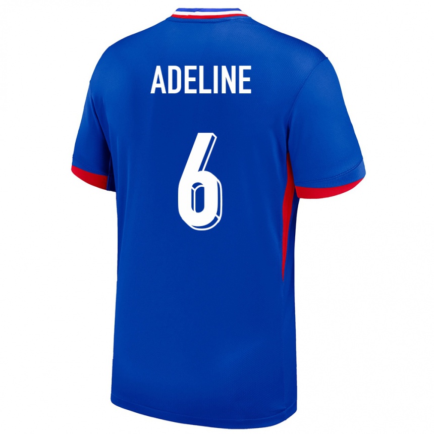 Niño Fútbol Camiseta Francia Martin Adeline #6 Azul 1ª Equipación 24-26 México