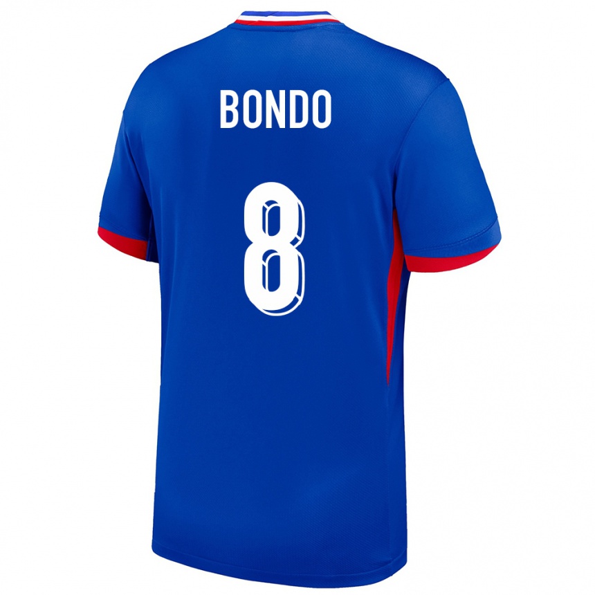 Niño Fútbol Camiseta Francia Warren Bondo #8 Azul 1ª Equipación 24-26 México