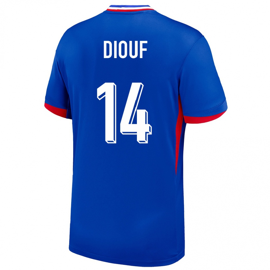 Niño Fútbol Camiseta Francia Andy Diouf #14 Azul 1ª Equipación 24-26 México