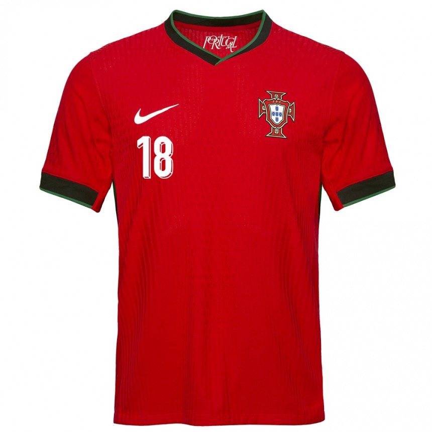 Niño Fútbol Camiseta Portugal Andre Gomes #18 Rojo 1ª Equipación 24-26 México