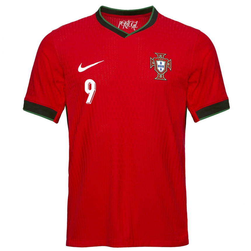 Niño Fútbol Camiseta Portugal Nuno Patricio #9 Rojo 1ª Equipación 24-26 México