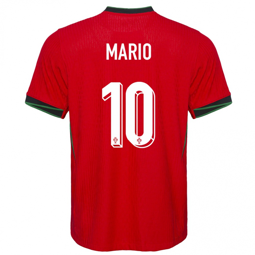 Niño Fútbol Camiseta Portugal Joao Mario #10 Rojo 1ª Equipación 24-26 México