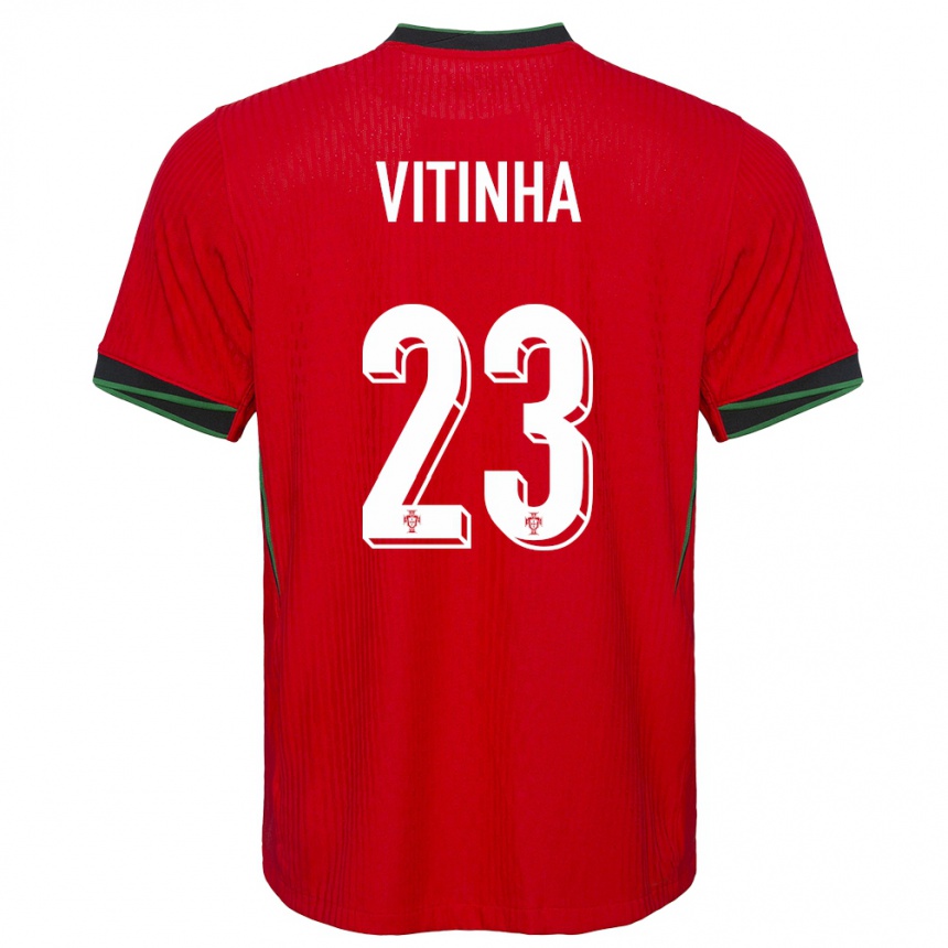 Niño Fútbol Camiseta Portugal Vitinha #23 Rojo 1ª Equipación 24-26 México