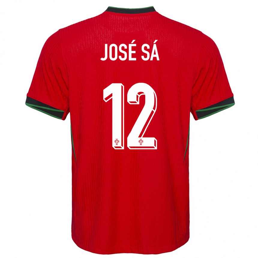 Niño Fútbol Camiseta Portugal Jose Sa #12 Rojo 1ª Equipación 24-26 México