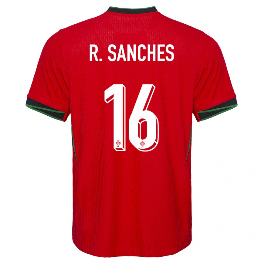 Niño Fútbol Camiseta Portugal Renato Sanches #16 Rojo 1ª Equipación 24-26 México