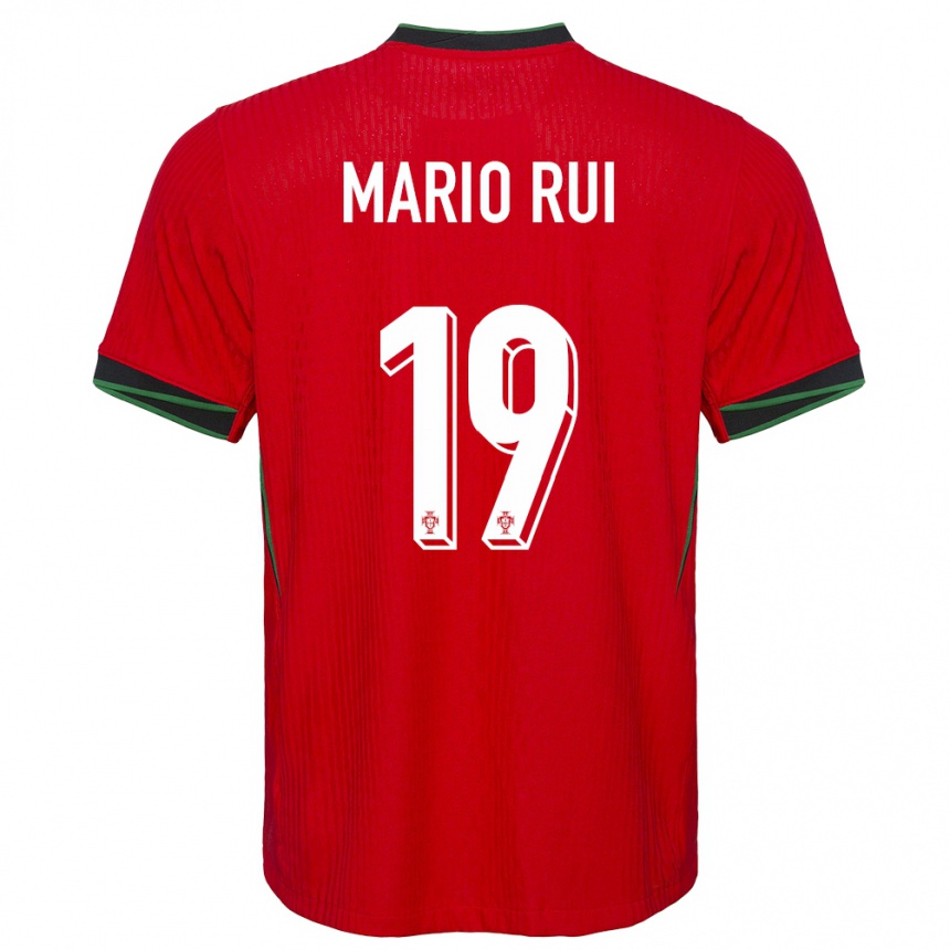 Niño Fútbol Camiseta Portugal Mario Rui #19 Rojo 1ª Equipación 24-26 México