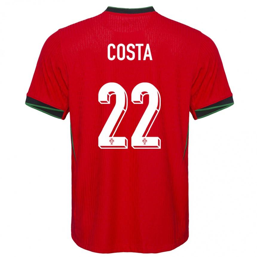 Niño Fútbol Camiseta Portugal Diogo Costa #22 Rojo 1ª Equipación 24-26 México