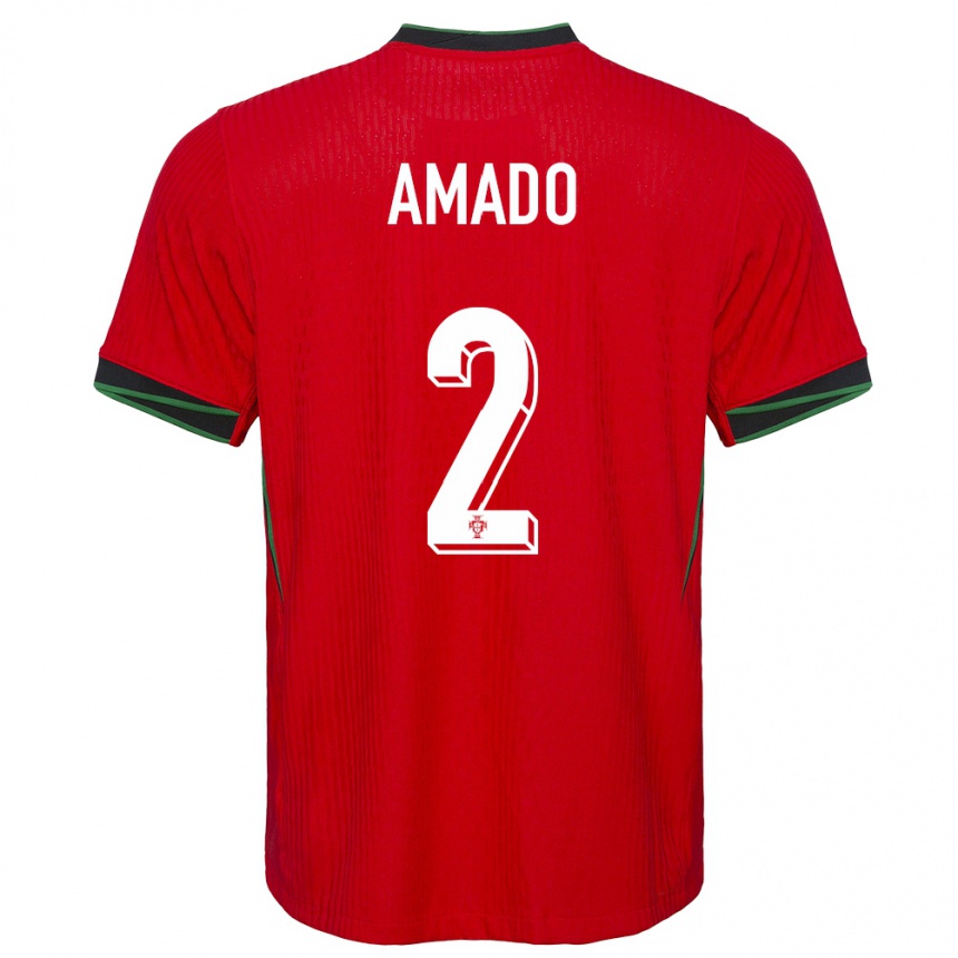 Niño Fútbol Camiseta Portugal Catarina Amado #2 Rojo 1ª Equipación 24-26 México