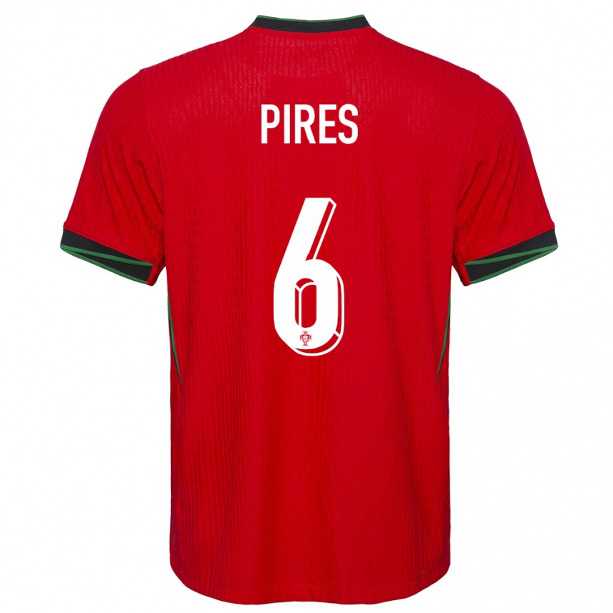 Niño Fútbol Camiseta Portugal Suzane Pires #6 Rojo 1ª Equipación 24-26 México