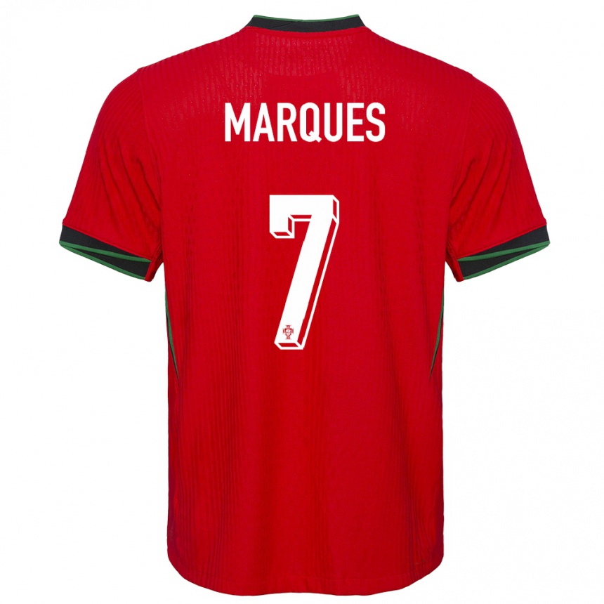 Niño Fútbol Camiseta Portugal Vanessa Marques #7 Rojo 1ª Equipación 24-26 México