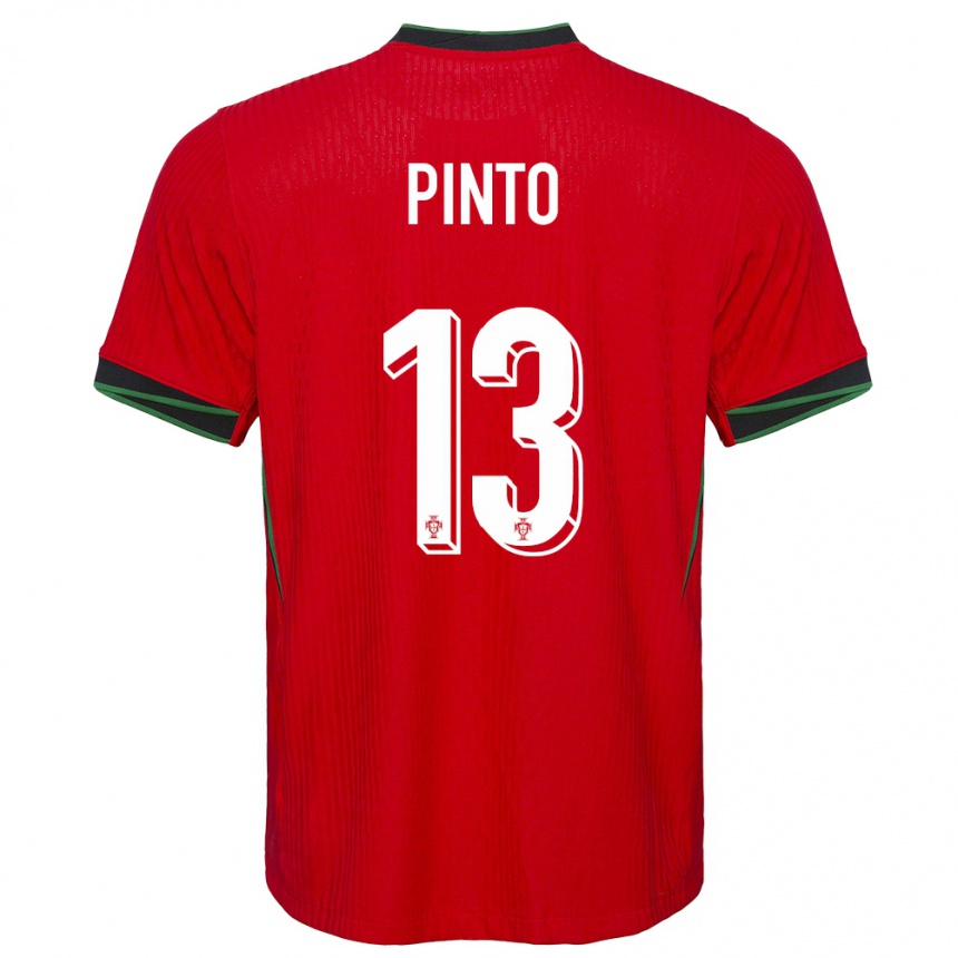 Niño Fútbol Camiseta Portugal Fatima Pinto #13 Rojo 1ª Equipación 24-26 México