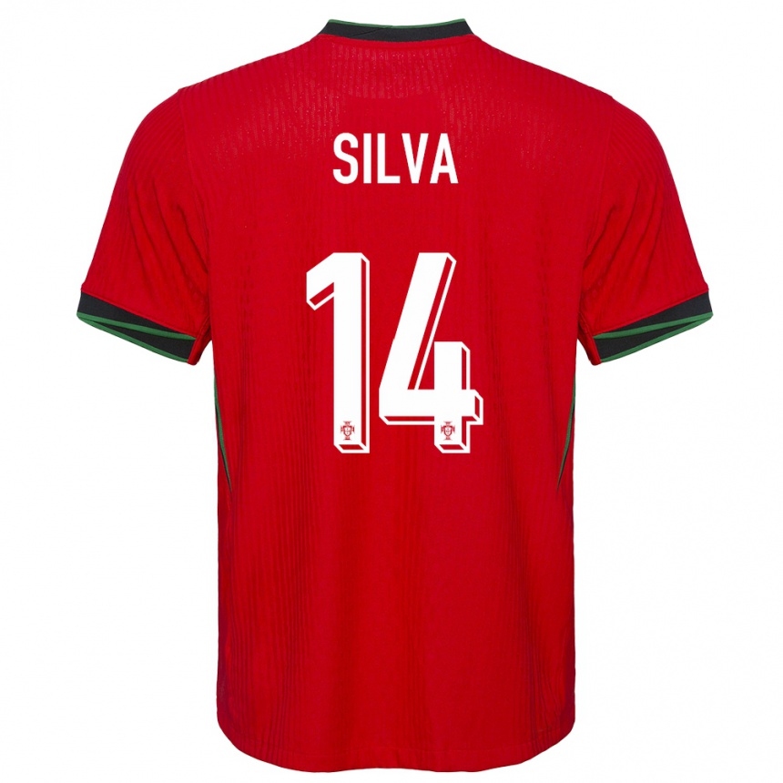 Niño Fútbol Camiseta Portugal Dolores Silva #14 Rojo 1ª Equipación 24-26 México