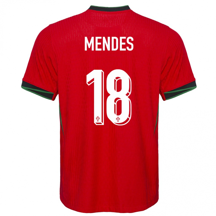 Niño Fútbol Camiseta Portugal Carolina Mendes #18 Rojo 1ª Equipación 24-26 México