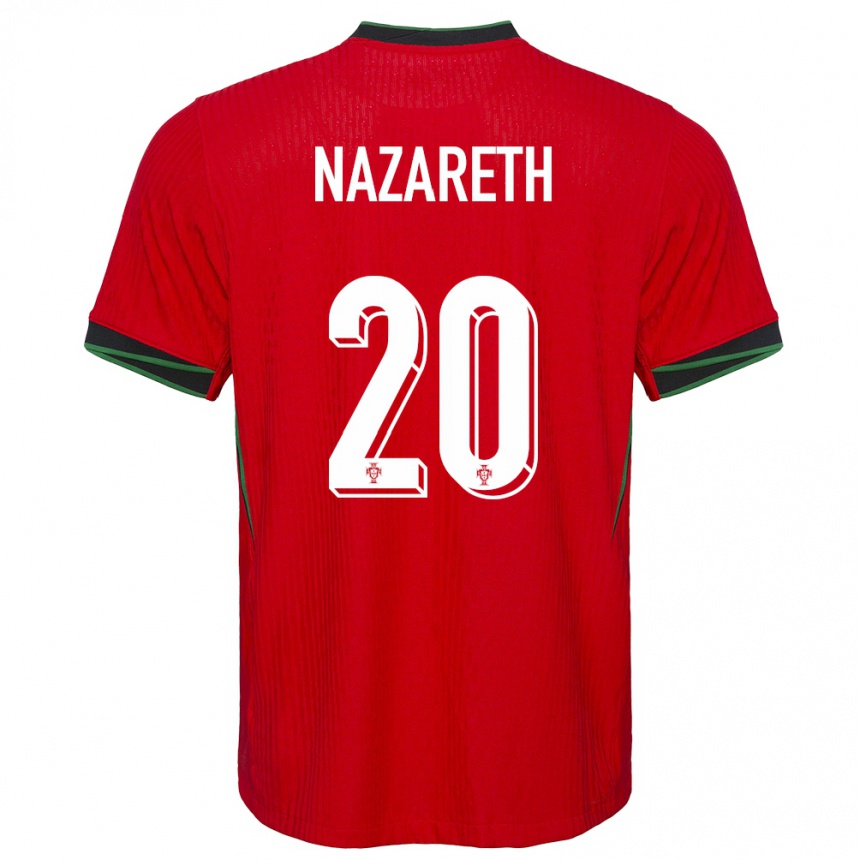 Niño Fútbol Camiseta Portugal Kika Nazareth #20 Rojo 1ª Equipación 24-26 México