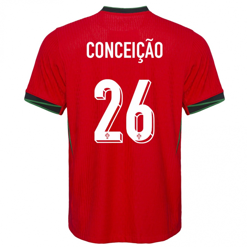 Niño Fútbol Camiseta Portugal Francisco Conceicao #26 Rojo 1ª Equipación 24-26 México