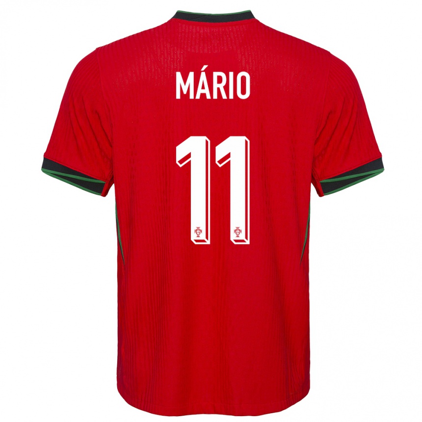 Niño Fútbol Camiseta Portugal Joao Mario #11 Rojo 1ª Equipación 24-26 México