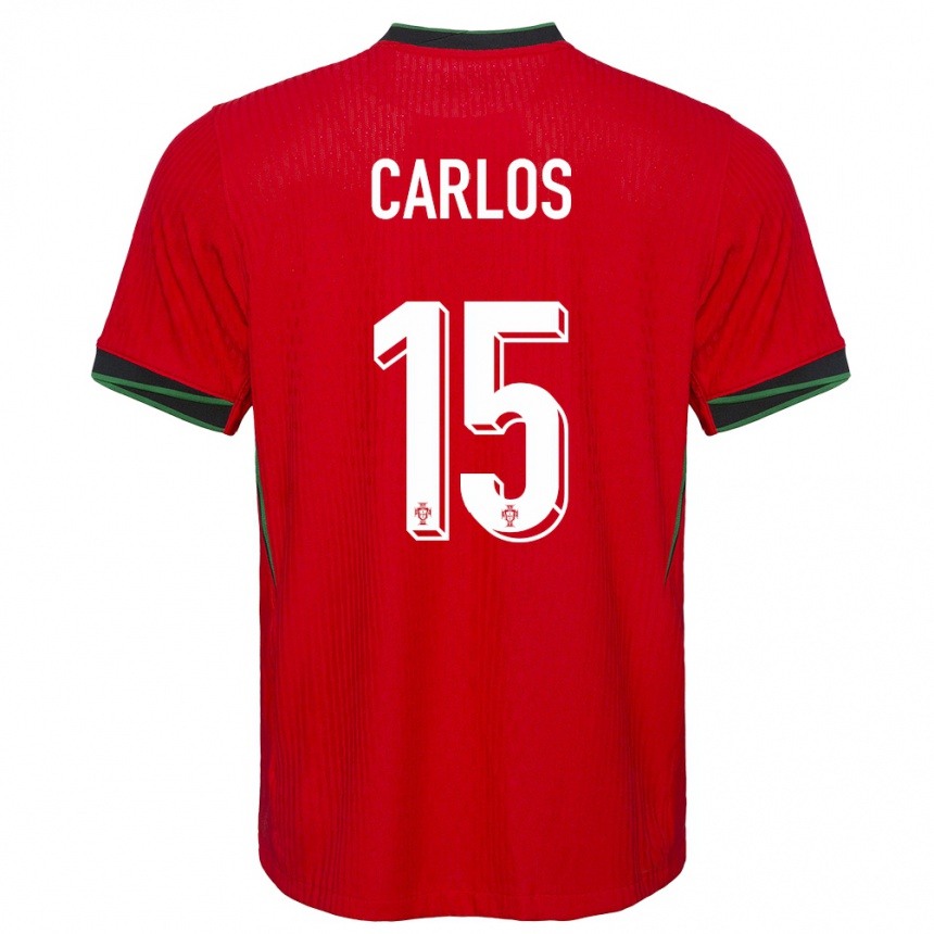 Niño Fútbol Camiseta Portugal Ze Carlos #15 Rojo 1ª Equipación 24-26 México