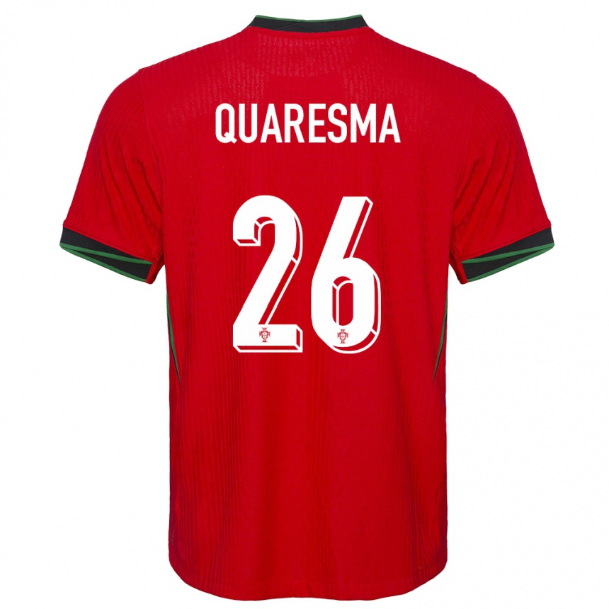 Niño Fútbol Camiseta Portugal Eduardo Quaresma #26 Rojo 1ª Equipación 24-26 México