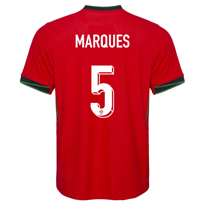 Niño Fútbol Camiseta Portugal Martim Marques #5 Rojo 1ª Equipación 24-26 México