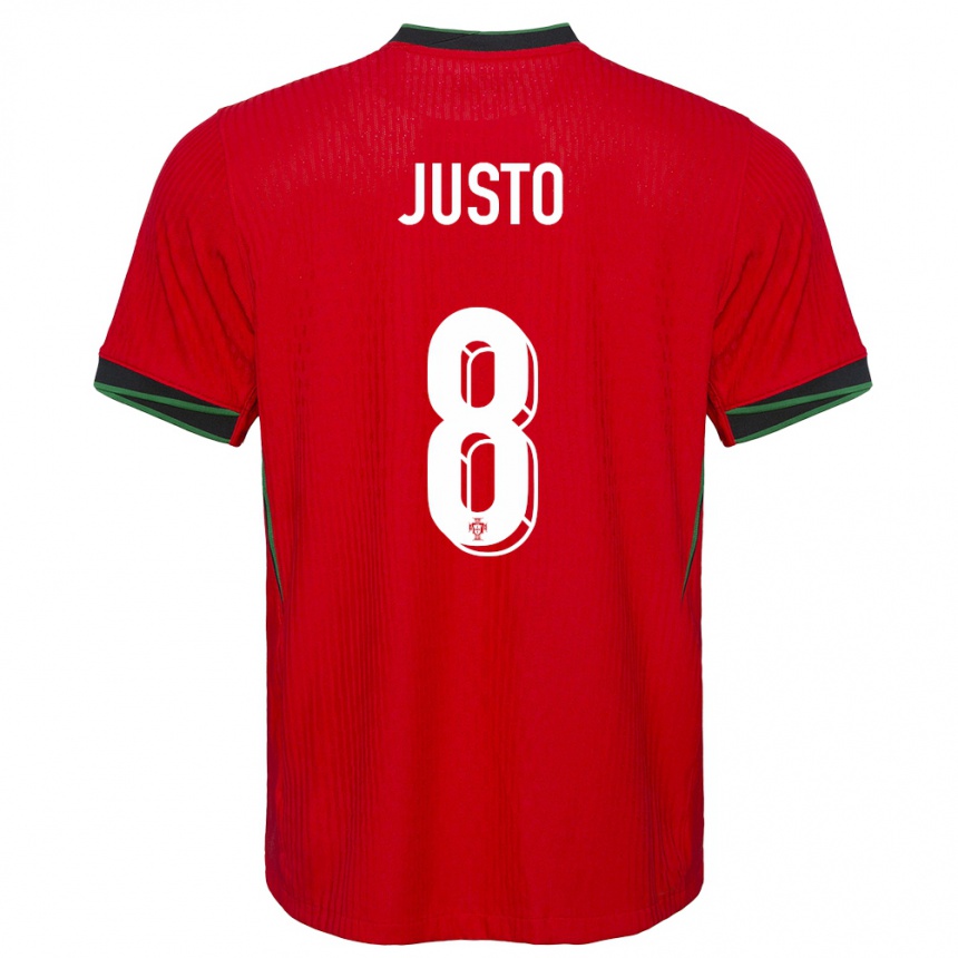 Niño Fútbol Camiseta Portugal Samuel Justo #8 Rojo 1ª Equipación 24-26 México