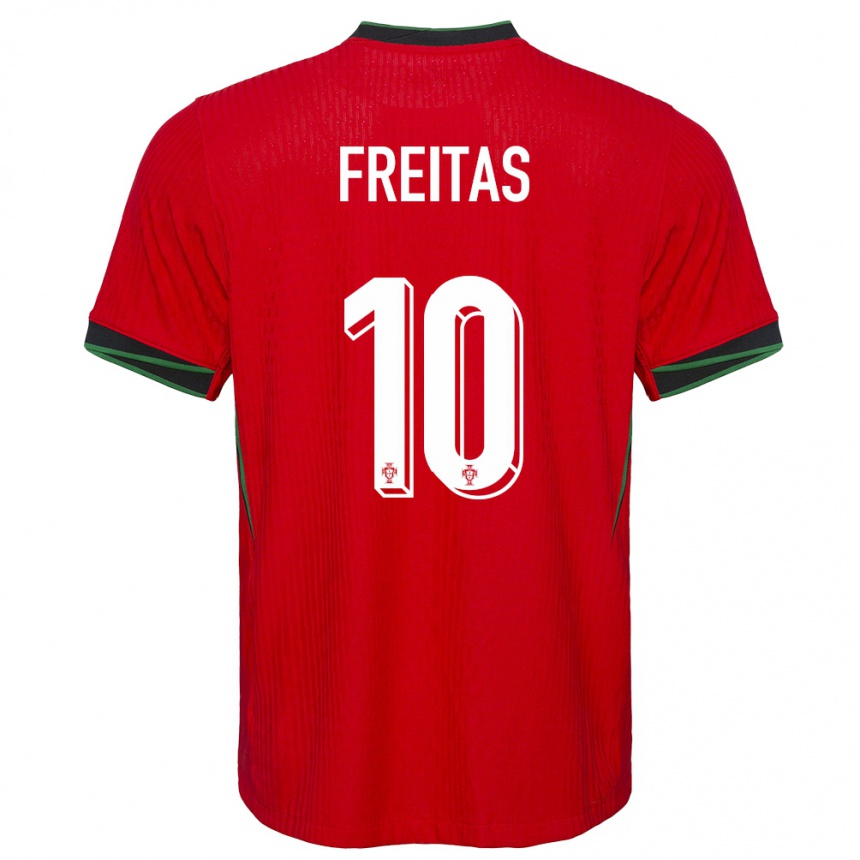 Niño Fútbol Camiseta Portugal Tiago Freitas #10 Rojo 1ª Equipación 24-26 México