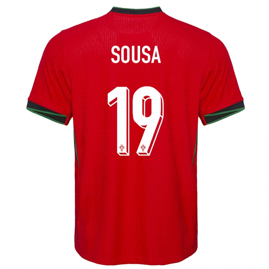 Niño Fútbol Camiseta Portugal Goncalo Sousa #19 Rojo 1ª Equipación 24-26 México