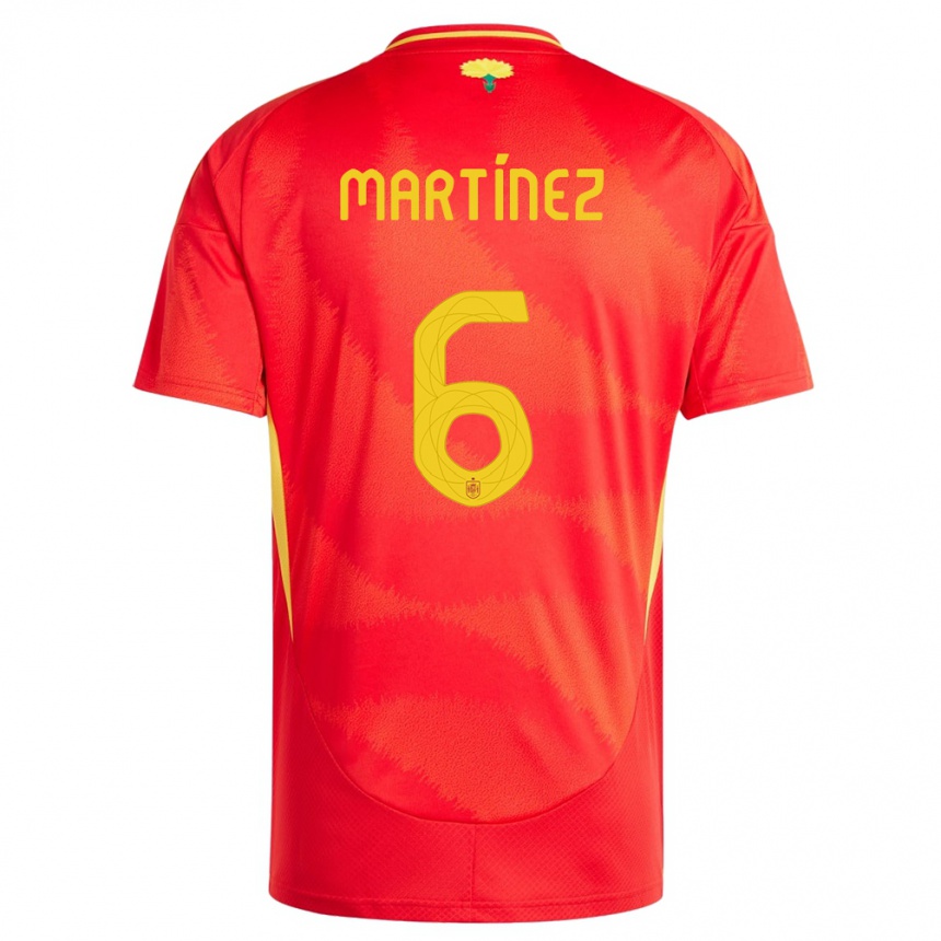 Niño Fútbol Camiseta España Roger Martinez #6 Rojo 1ª Equipación 24-26 México