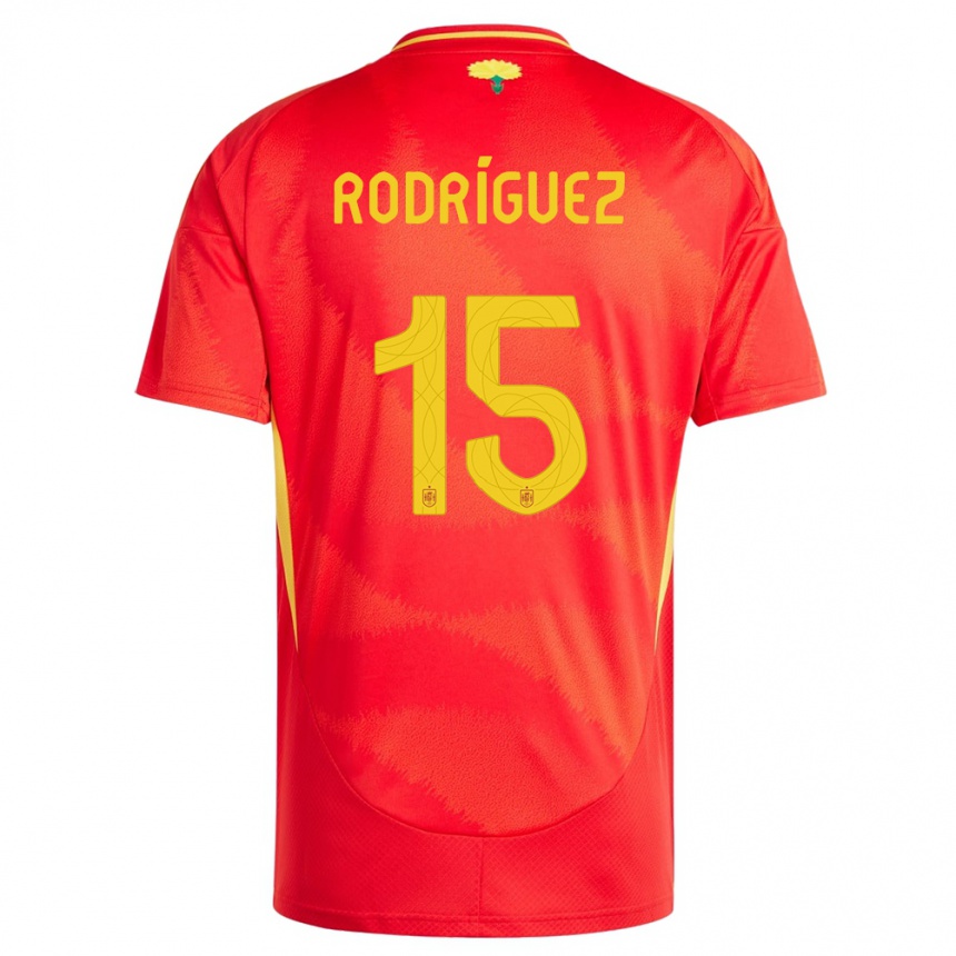 Niño Fútbol Camiseta España Dani Rodriguez #15 Rojo 1ª Equipación 24-26 México