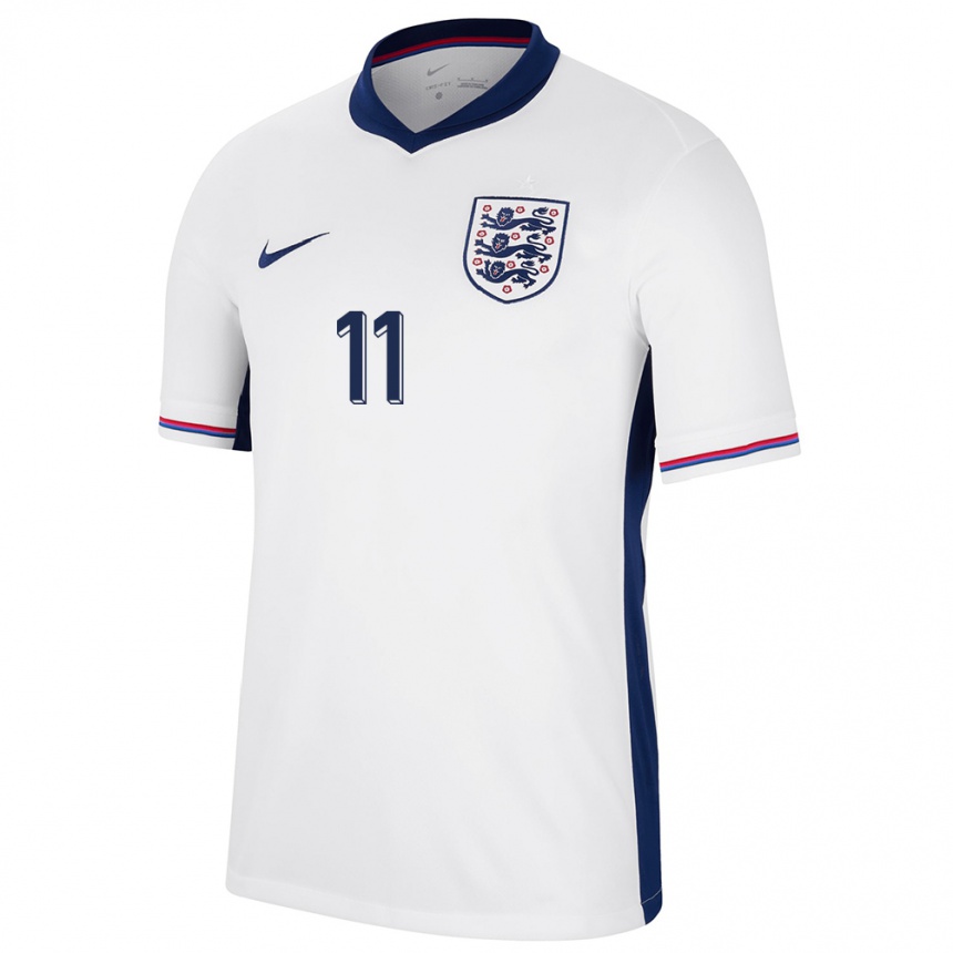 Niño Fútbol Camiseta Inglaterra Phil Foden #11 Blanco 1ª Equipación 24-26 México