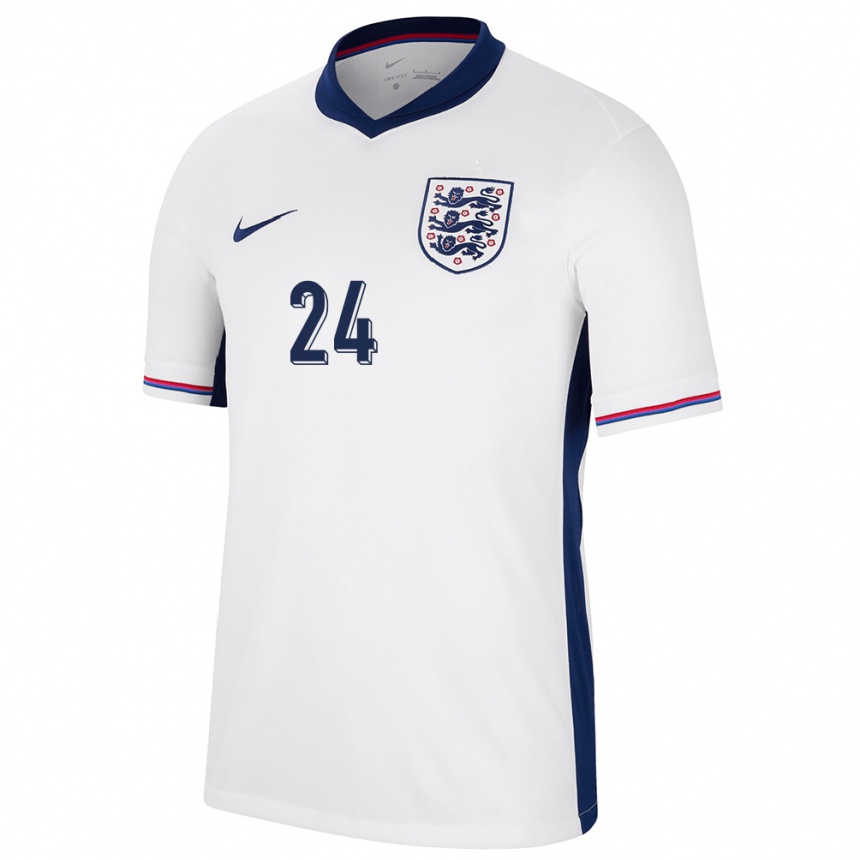 Niño Fútbol Camiseta Inglaterra Cole Palmer #24 Blanco 1ª Equipación 24-26 México