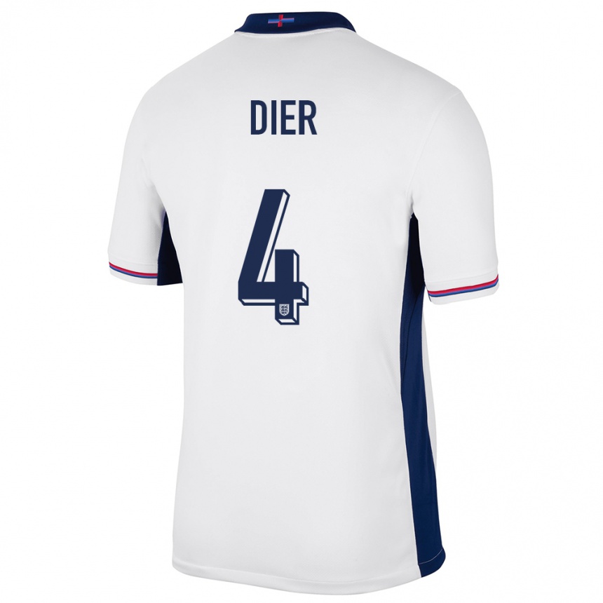 Niño Fútbol Camiseta Inglaterra Eric Dier #4 Blanco 1ª Equipación 24-26 México