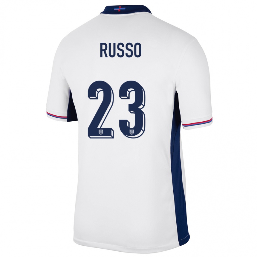 Niño Fútbol Camiseta Inglaterra Alessia Russo #23 Blanco 1ª Equipación 24-26 México