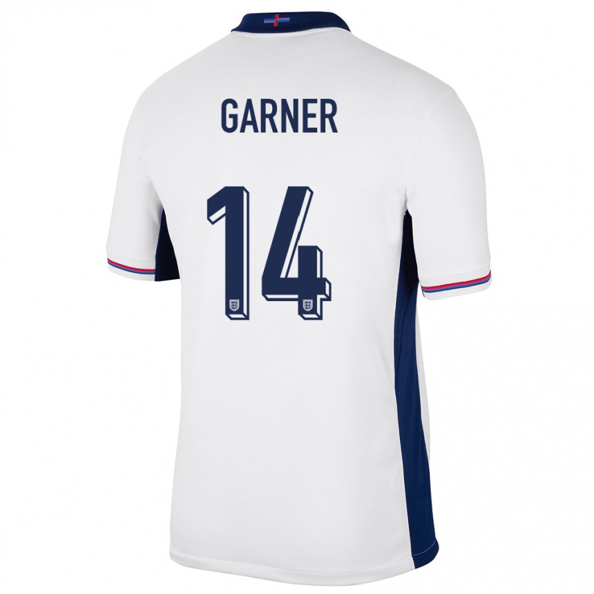 Niño Fútbol Camiseta Inglaterra James Garner #14 Blanco 1ª Equipación 24-26 México