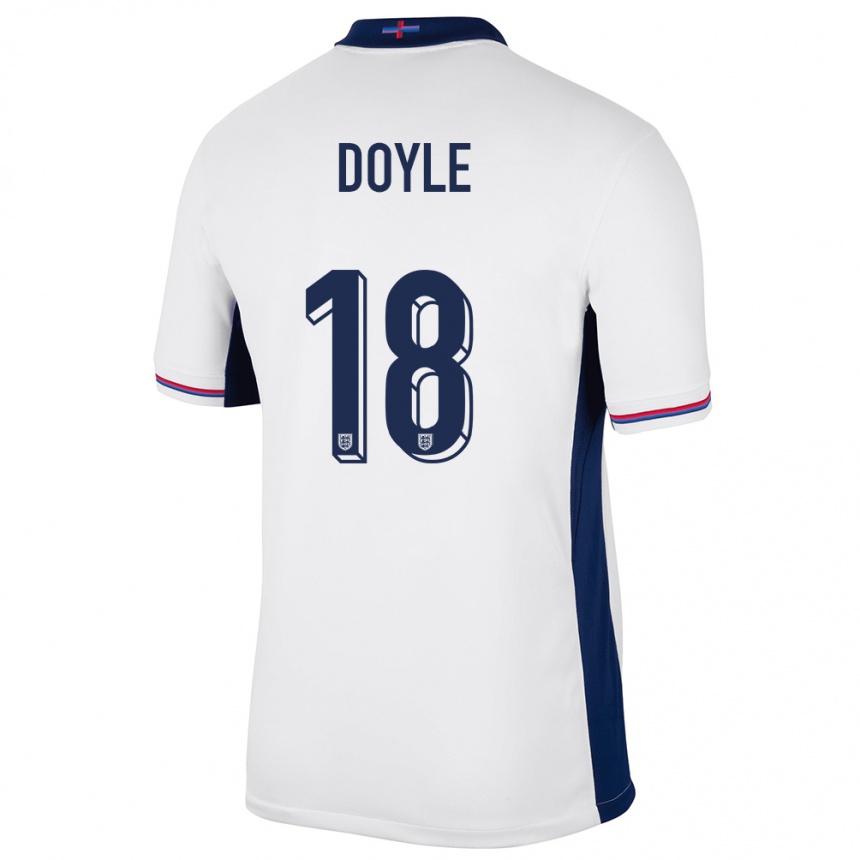 Niño Fútbol Camiseta Inglaterra Tommy Doyle #18 Blanco 1ª Equipación 24-26 México