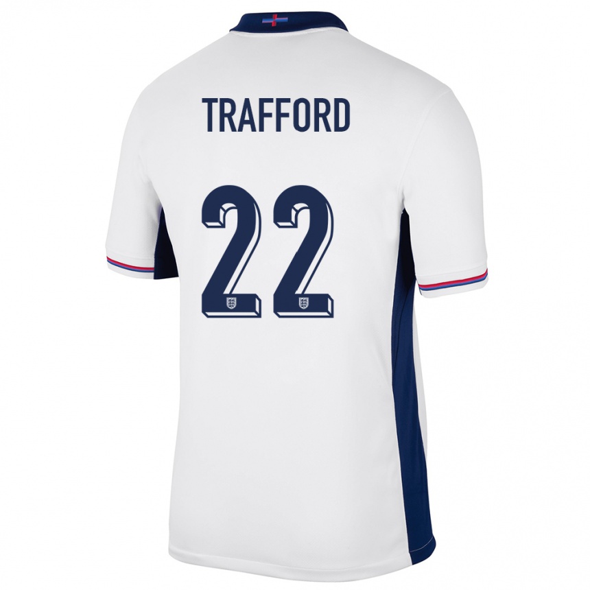 Niño Fútbol Camiseta Inglaterra James Trafford #22 Blanco 1ª Equipación 24-26 México