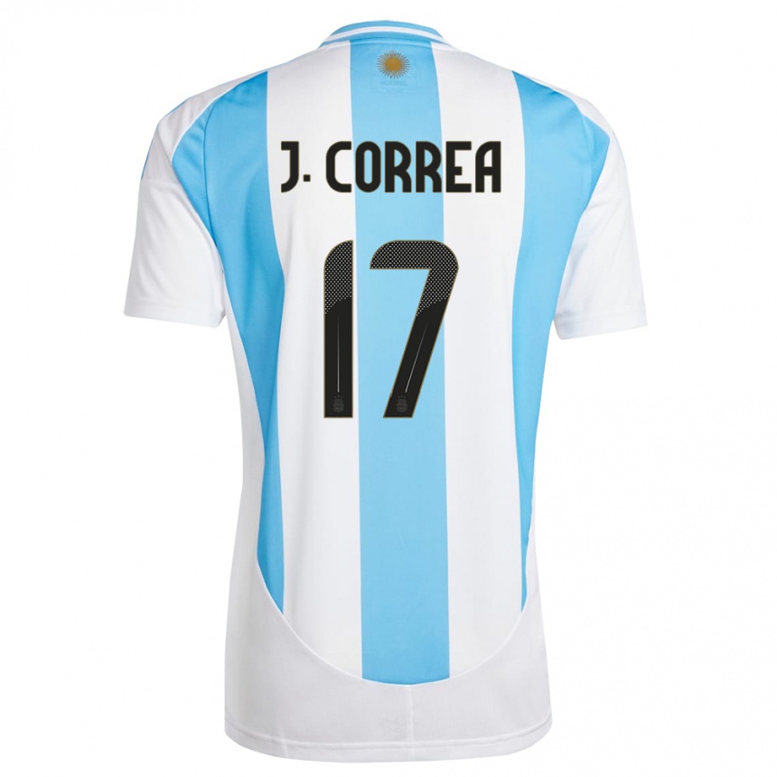 Niño Fútbol Camiseta Argentina Joaquin Correa #17 Blanco Azul 1ª Equipación 24-26 México