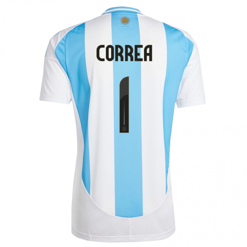 Niño Fútbol Camiseta Argentina Vanina Correa #1 Blanco Azul 1ª Equipación 24-26 México