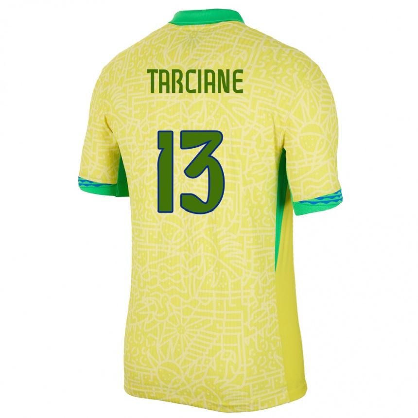 Niño Fútbol Camiseta Brasil Tarciane #13 Amarillo 1ª Equipación 24-26 México