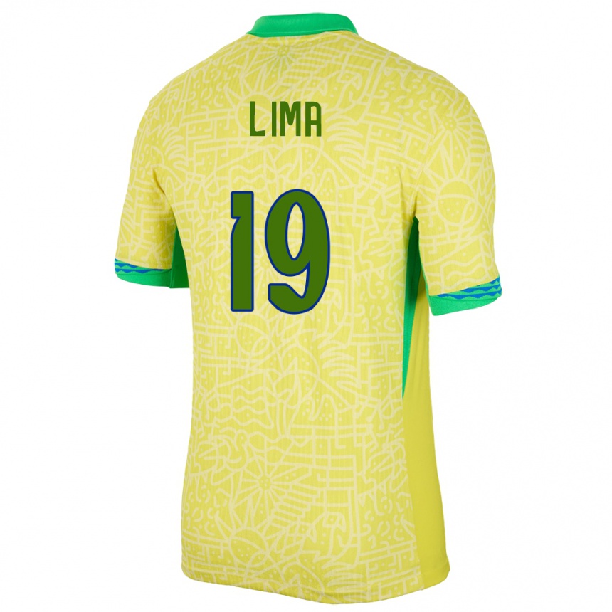 Niño Fútbol Camiseta Brasil Felipe Lima #19 Amarillo 1ª Equipación 24-26 México